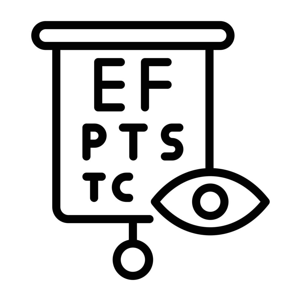 Modern line icon of eye test vector