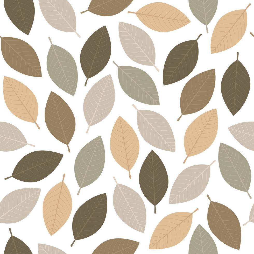 elegante diseño de patrones sin fisuras de otoño de hojas. papel tapiz floral y vector de fondo.