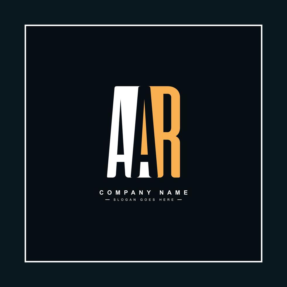 Initial Letter AAR Logo - Simple Business Logo for Alphabet A, A and R vector