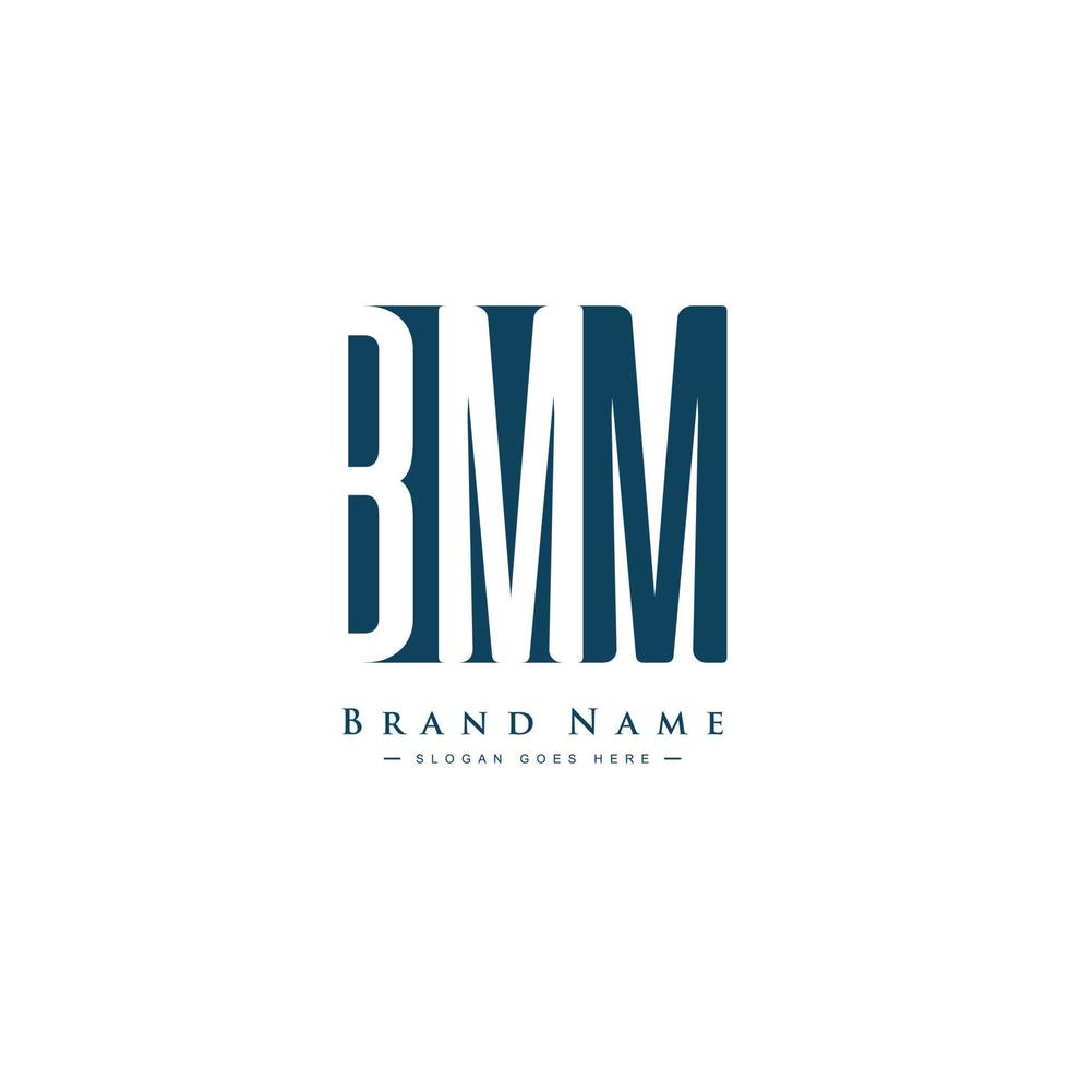 Simple Business Logo for Initial Letter BMM - Alphabet Logo vector