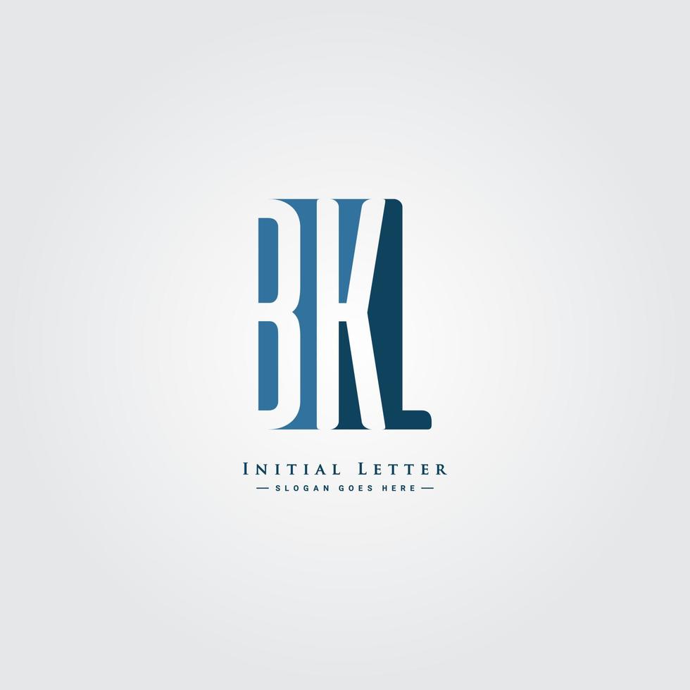 Vector Logo Template for Initials BKL - Simple Alphabet Letters Logo