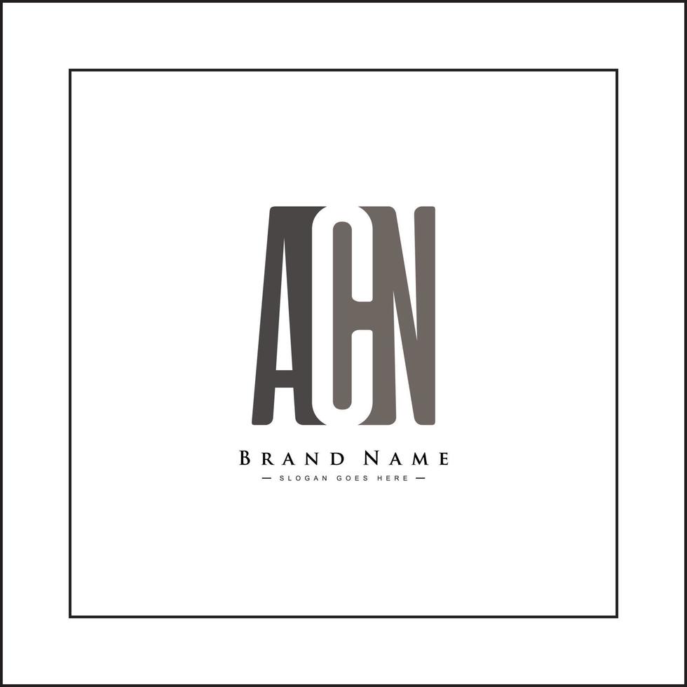 Initial Letter ACN Logo - Simple Business Logo for Alphabet A, C and N vector