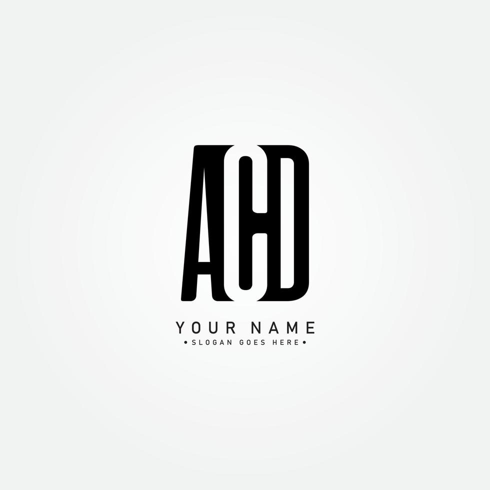 Initial Letter ACD Logo - Simple Monogram Logo for Initials A, C and D vector