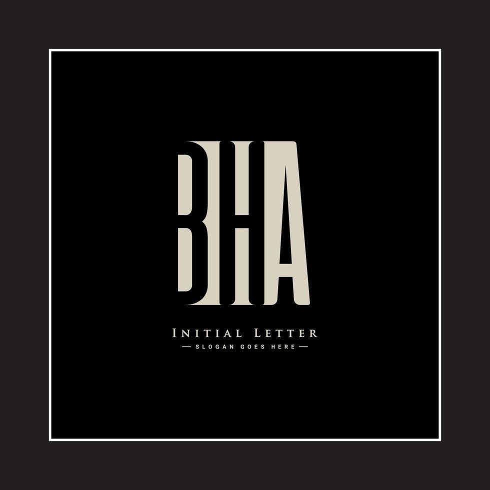 Vector Logo Template for Initials BHA - Simple Alphabet Letters Logo