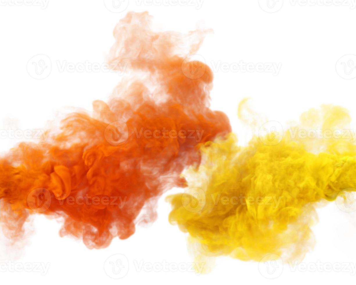 textura de humo y niebla de misterio de fantasía roja y amarilla foto