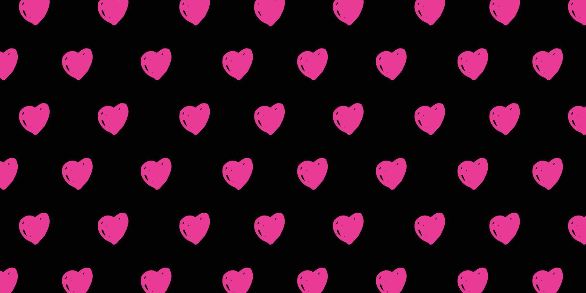 background with cute hand drawn heart illustration for valentine's day and love theme vector