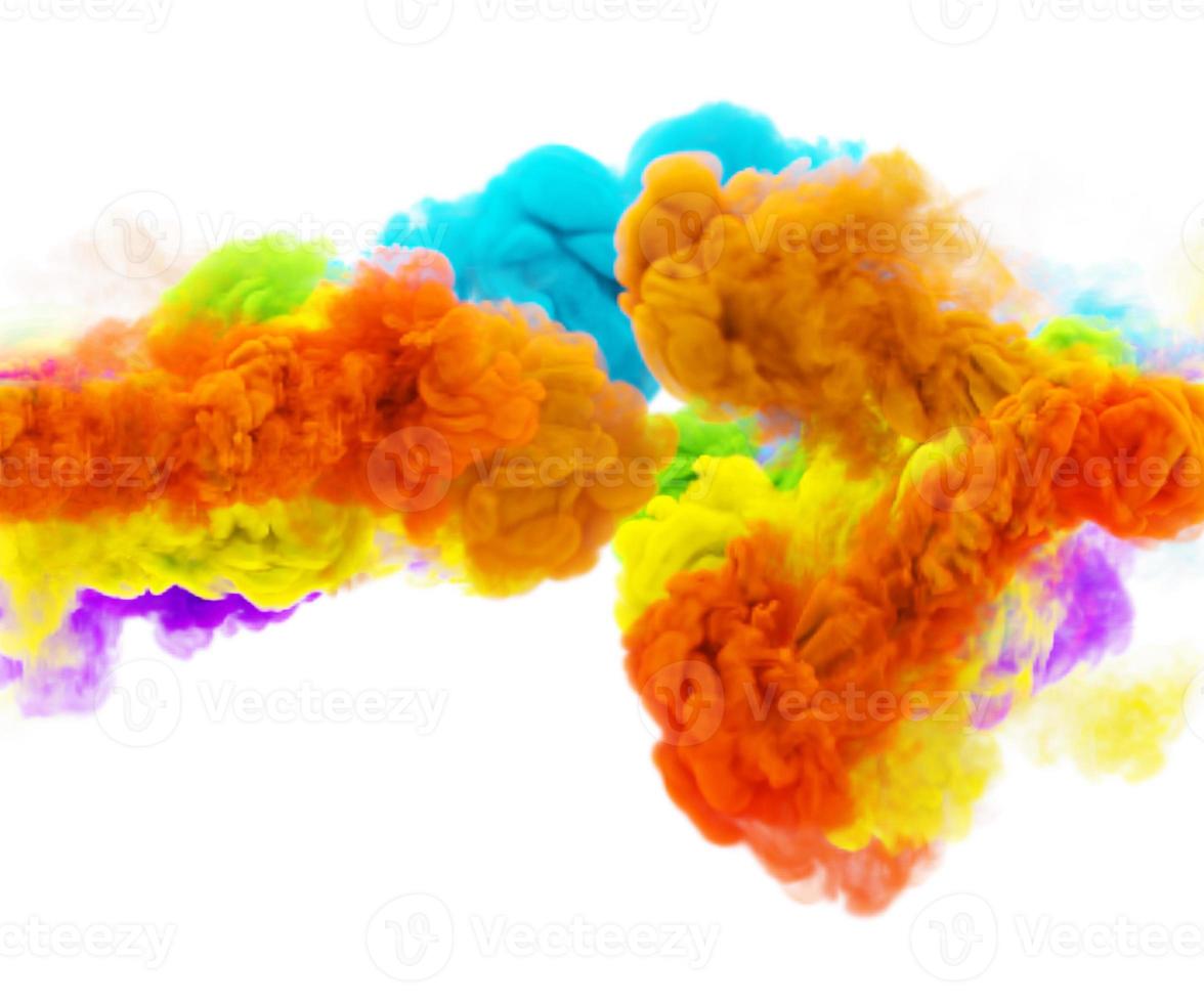 Puffs of magic rainbow smoke photo