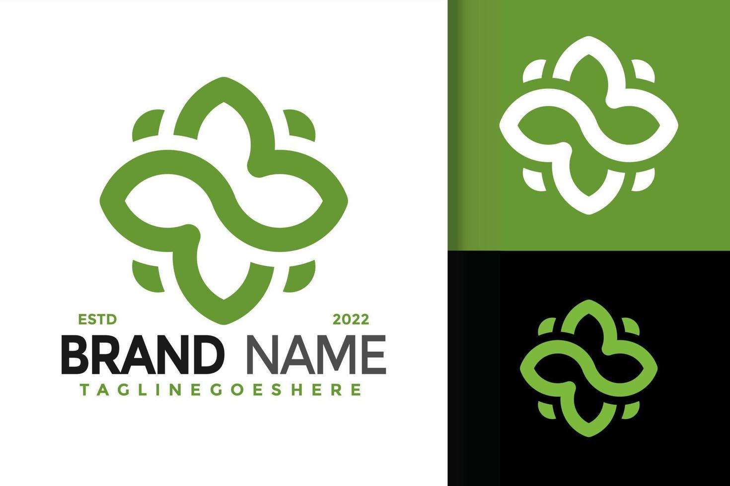 Infinity Leaf Logo Design, brand identity logos vector, modern logo, Logo Designs Vector Illustration Template