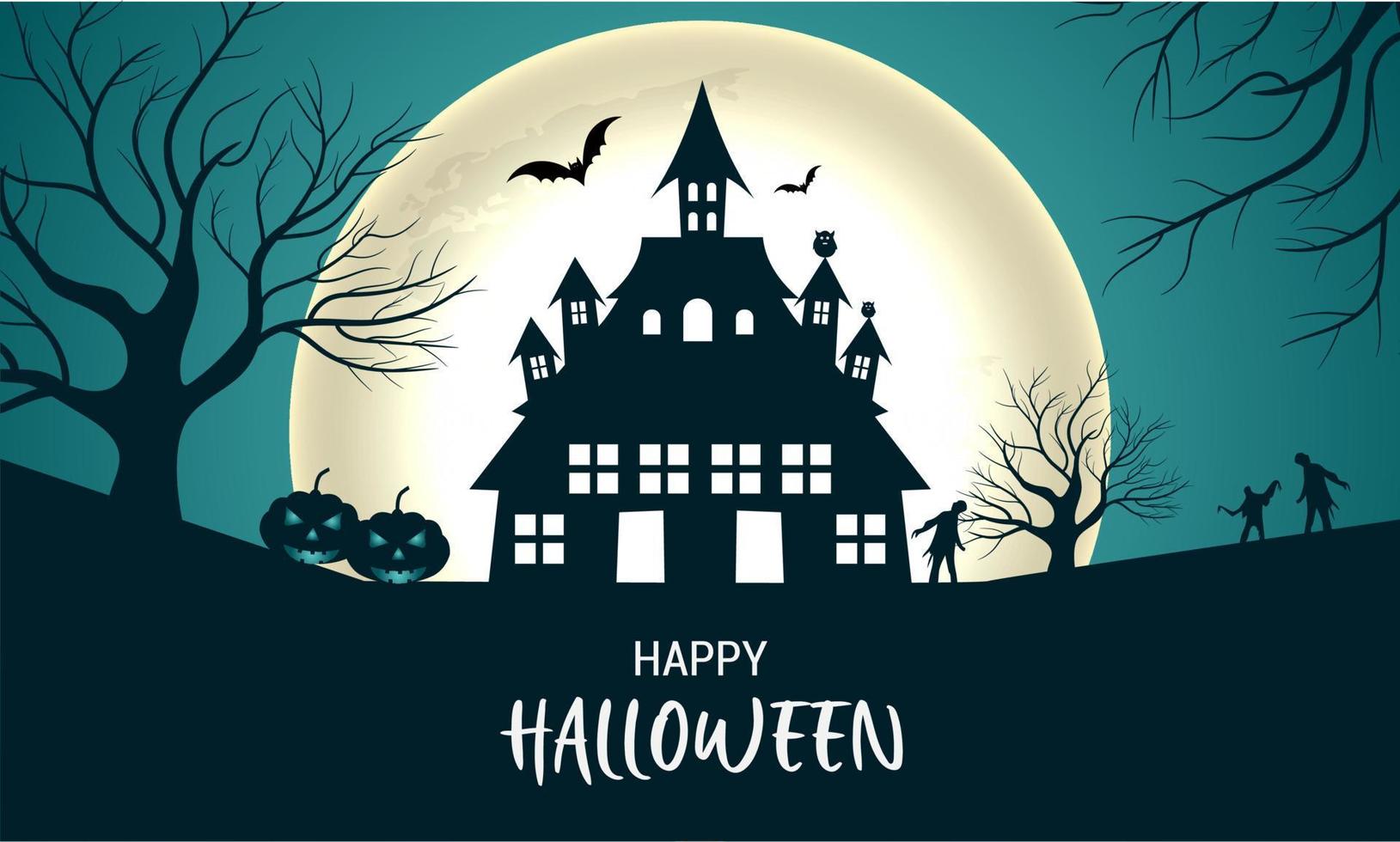 Halloween flat illustration background Design vector