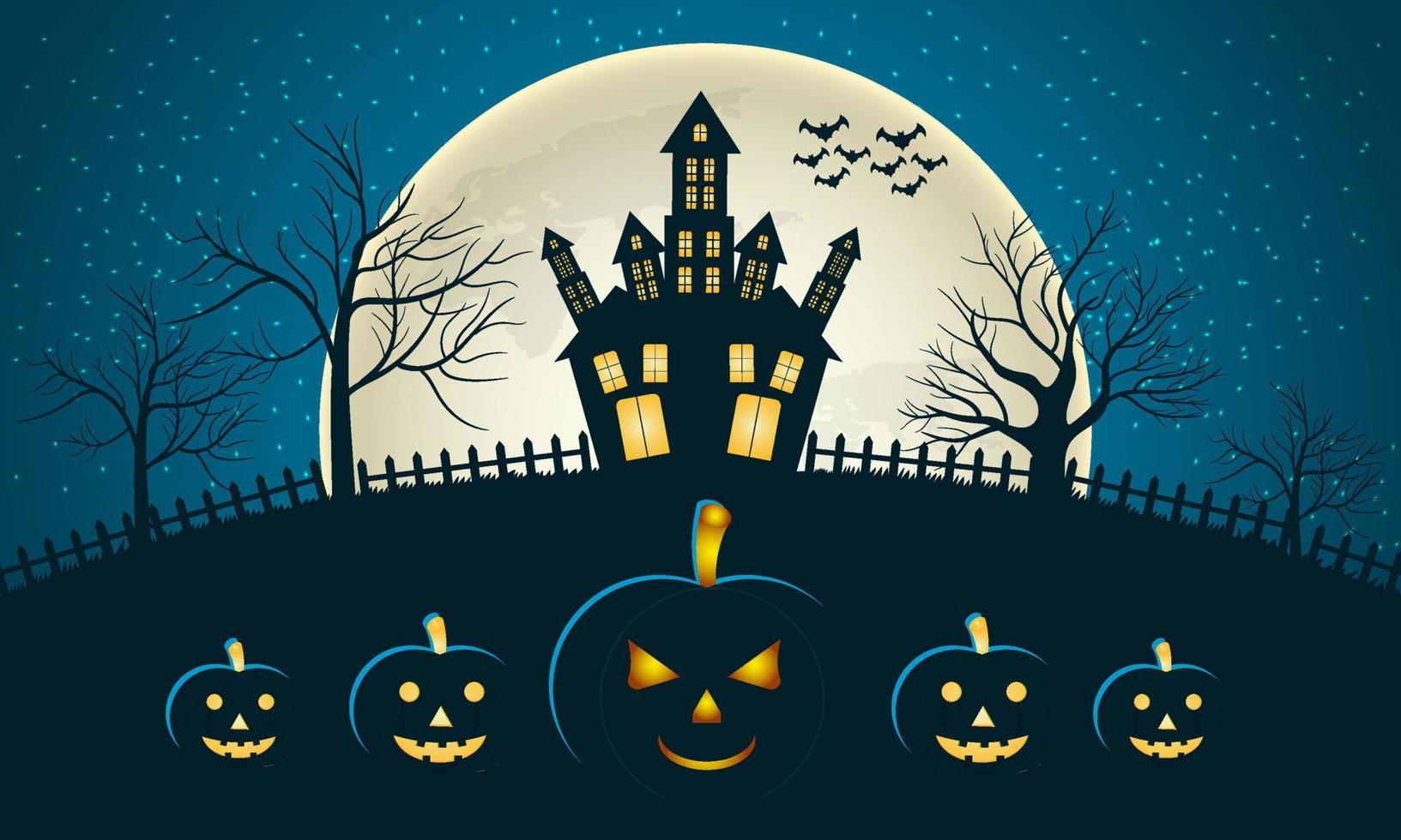 Halloween flat illustration background Design vector
