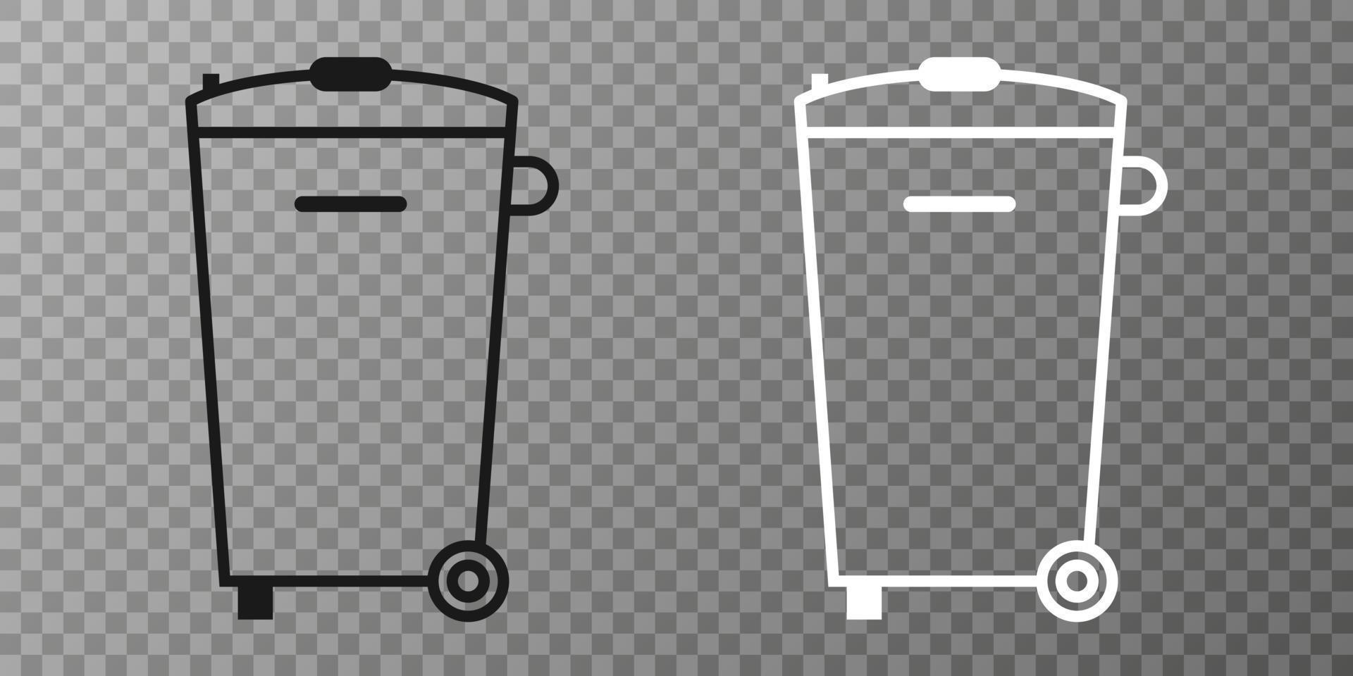 Trash can. Waste recycling. Do not litter. Municipal waste. vector