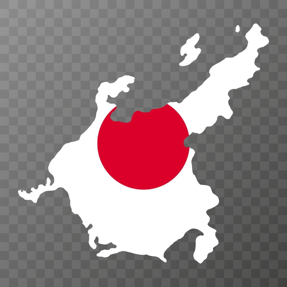 mapa de chubu, región de japón. ilustración vectorial vector