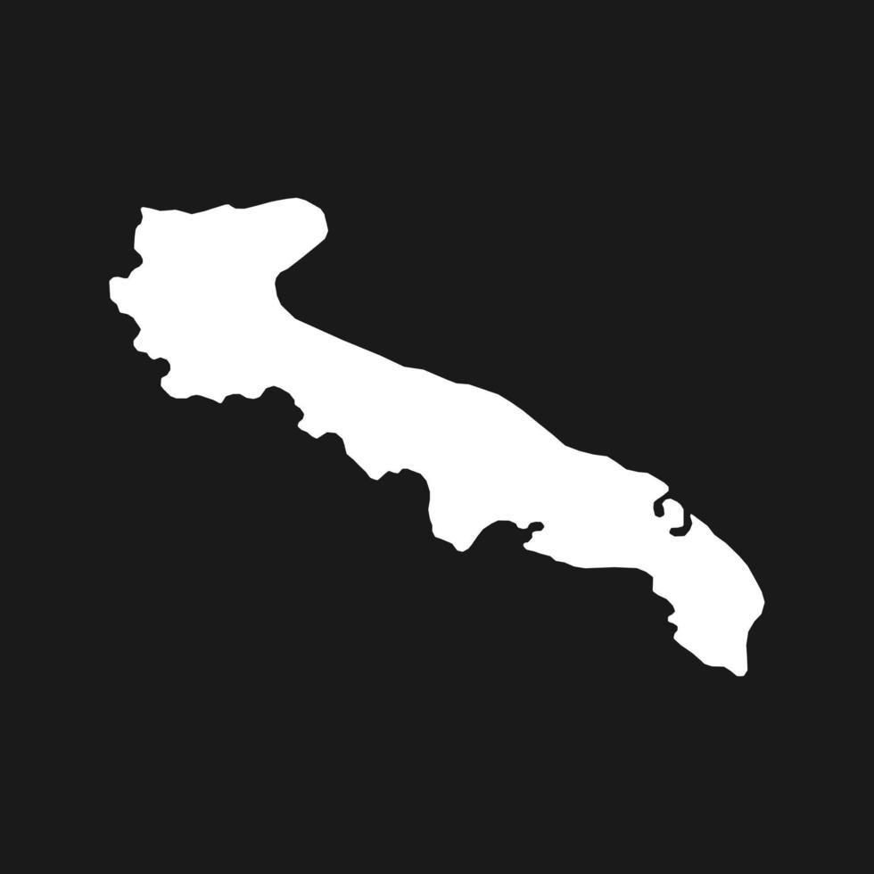Puglia Map. Region of Italy. Vector illustration.