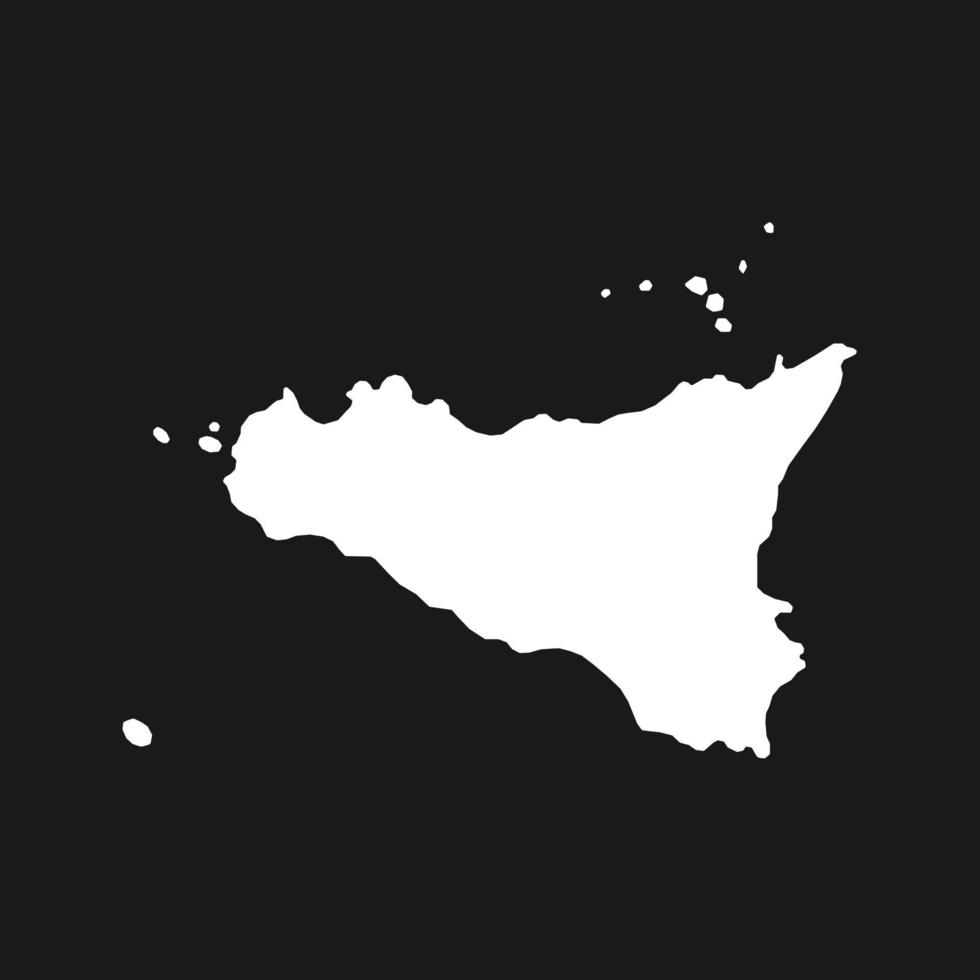 Sicily Map. Region of Italy. Vector illustration.