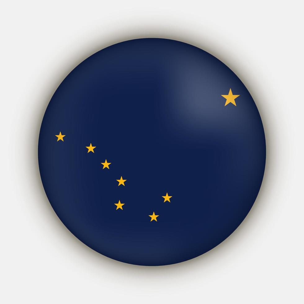 Alaska state flag. Vector illustration.