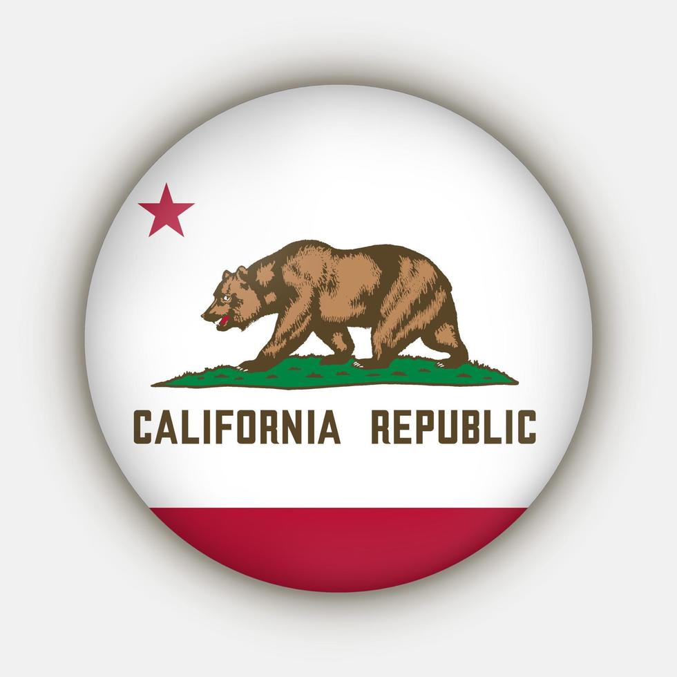 California state flag. Vector illustration.