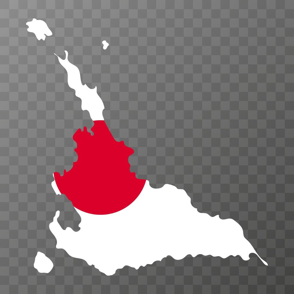Miyako island map. Vector illustration