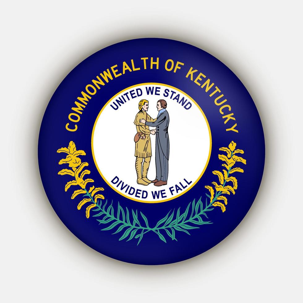 Kentucky state flag. Vector illustration.