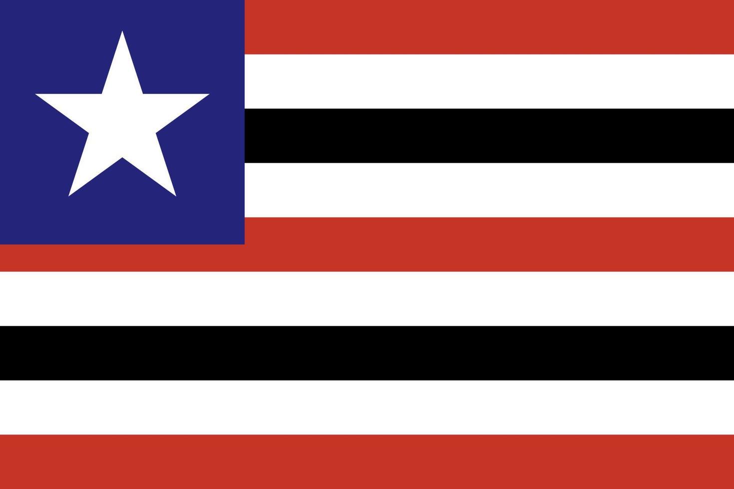 Maranhao Flag, state of Brazil. Vector Illustration.