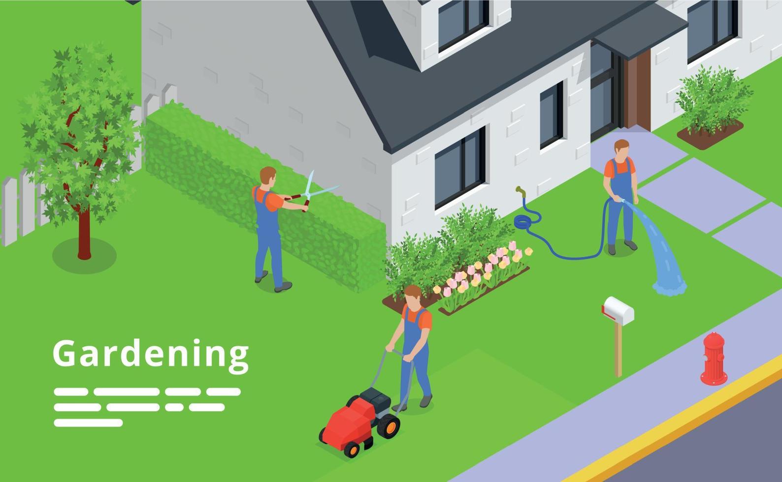 Landscape Design Isometric Background vector