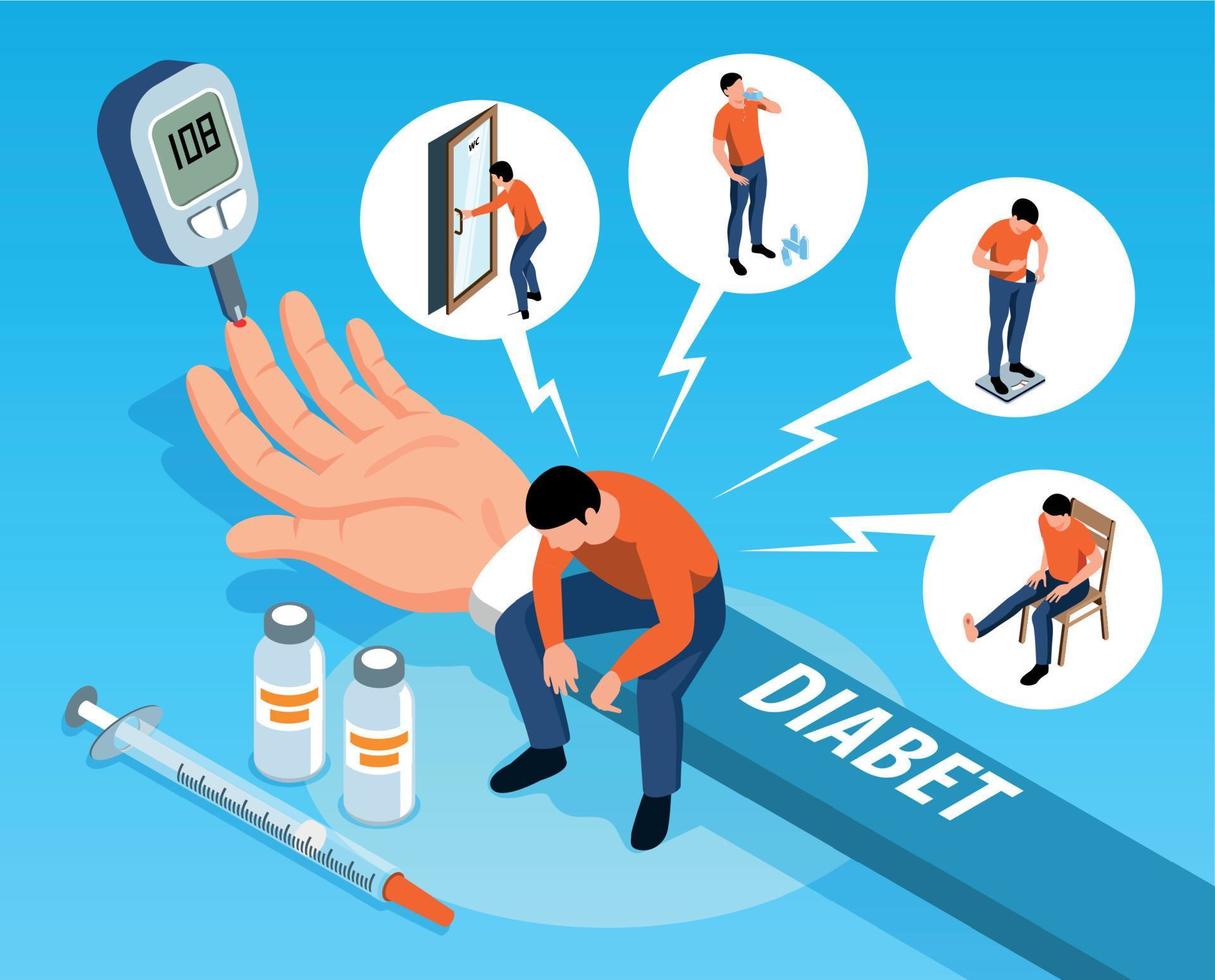 Life With Diabetes Composition vector