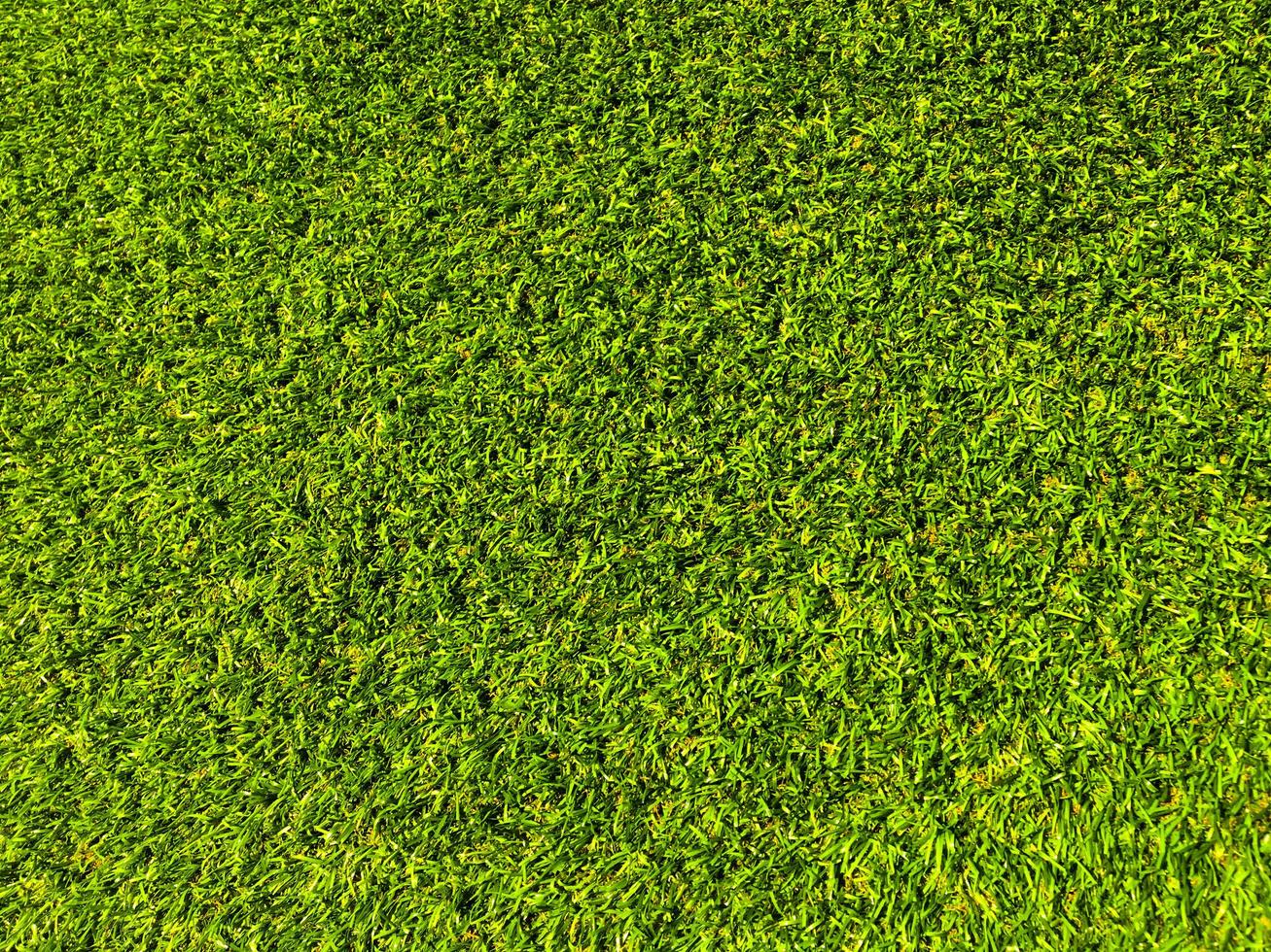 Beautiful green grass pattern from golf course for background. Copy space for work and design, Top view photo