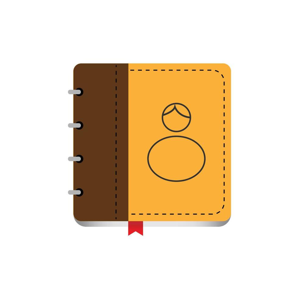 Address book icon. Contact us vector. Phonebook flat icon illustration. vector