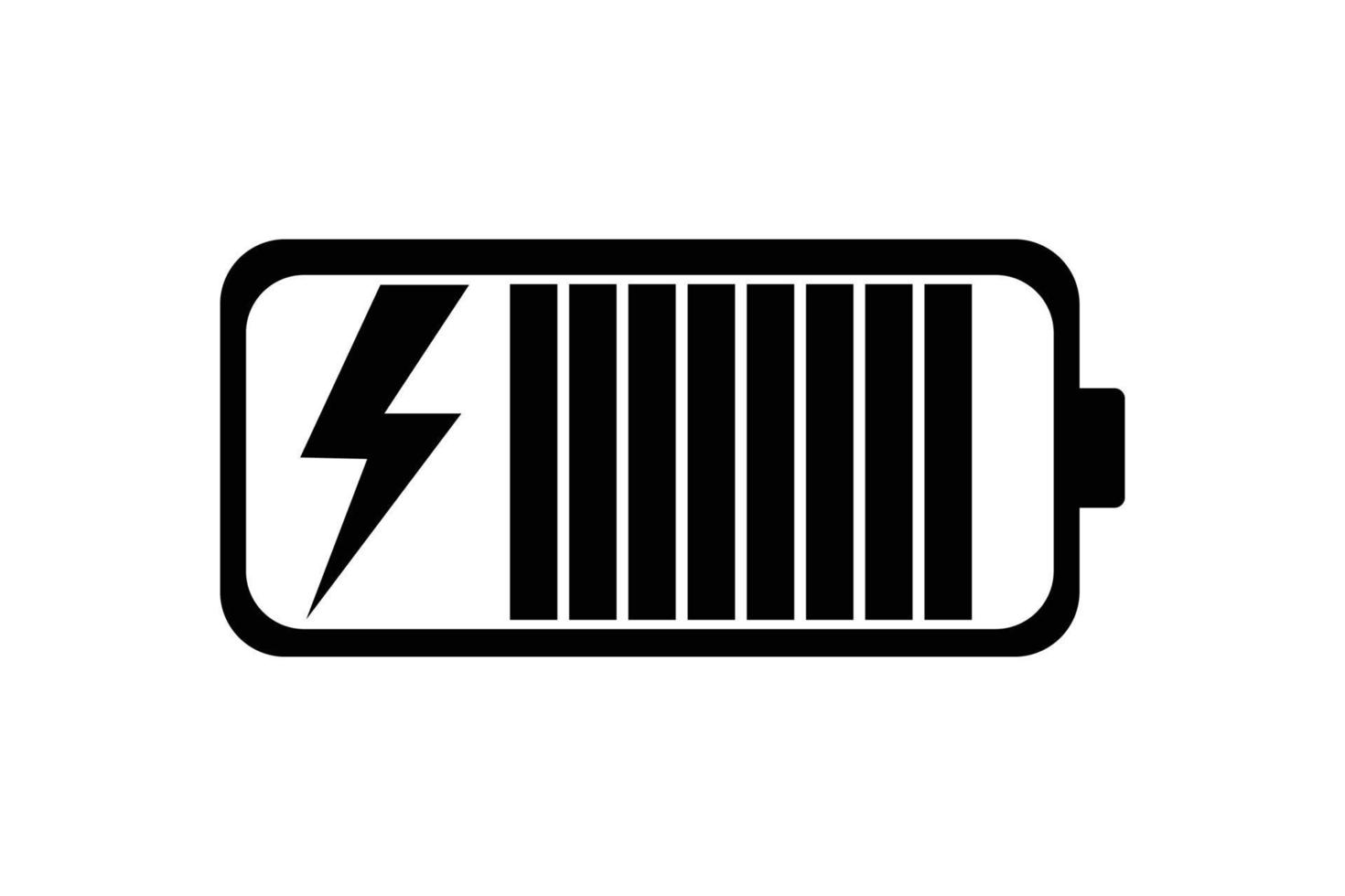 Charging battery icon vector illustration. Flat power battery sign illustration for graphic and web element.