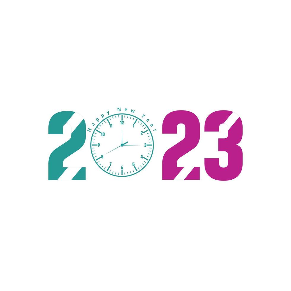 Watch Count Happy New Year 2023 Design vector