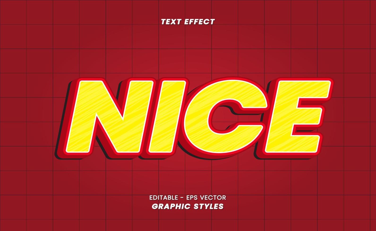 Nice Text Effect with a modern concept, text can be changed and the use of effects is in the graphic styles settings. vector