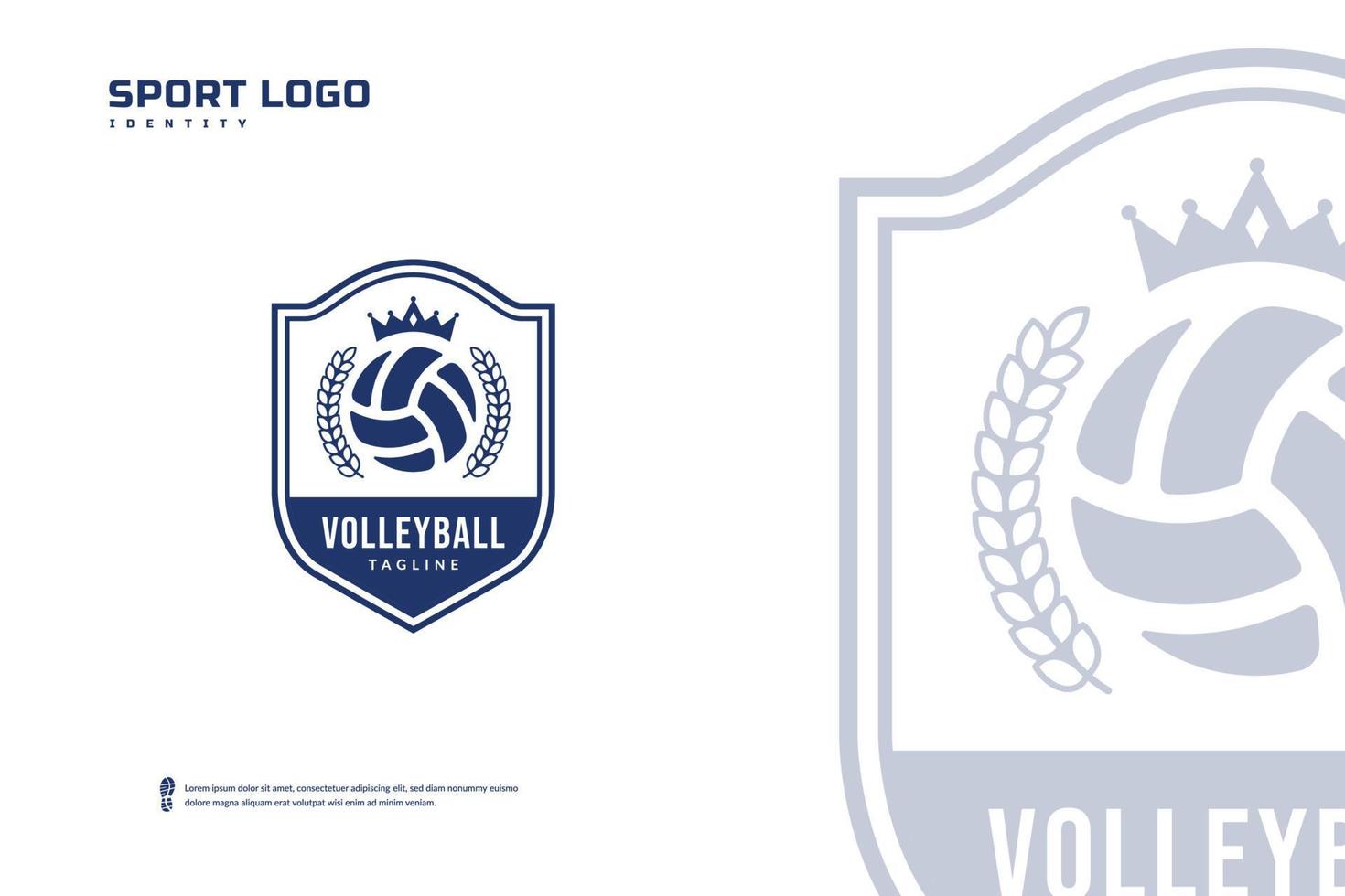 logotipo del club de voleibol, plantilla de emblemas del torneo de voleibol. diseño de vector de insignia de equipo deportivo