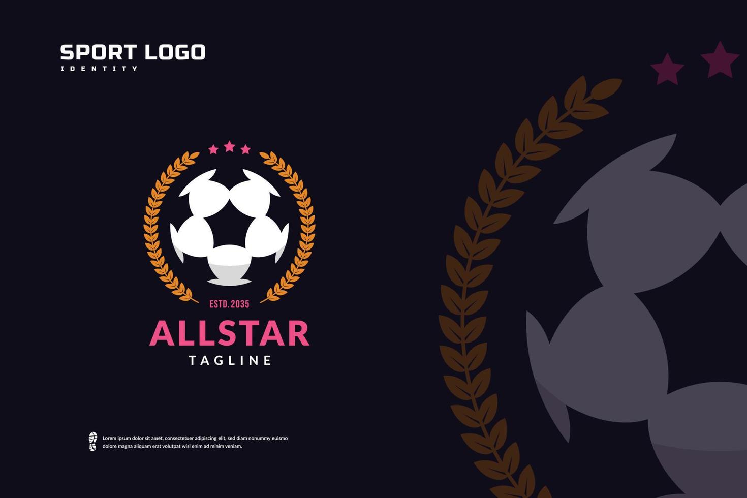 Soccer club logo, Football tournament emblems template. Sport team badge vector design