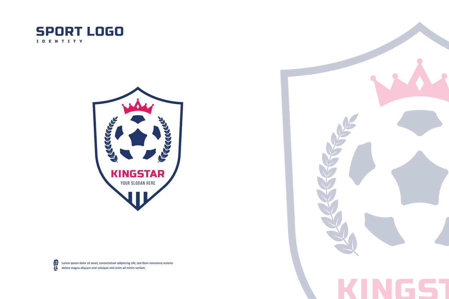 Soccer club logo, Football tournament emblems template. Sport team badge vector design
