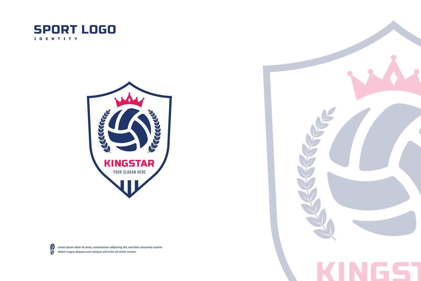 logotipo del club de voleibol, plantilla de emblemas del torneo de voleibol. diseño de vector de insignia de equipo deportivo