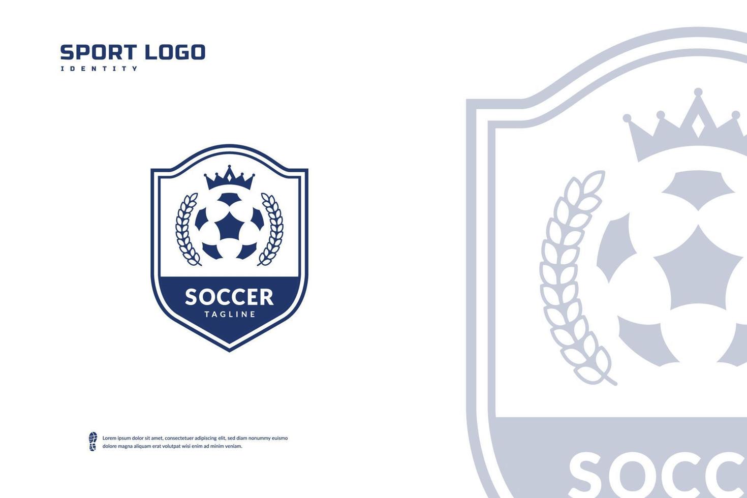 logotipo del club de fútbol, plantilla de emblemas del torneo de fútbol. diseño de vector de insignia de equipo deportivo