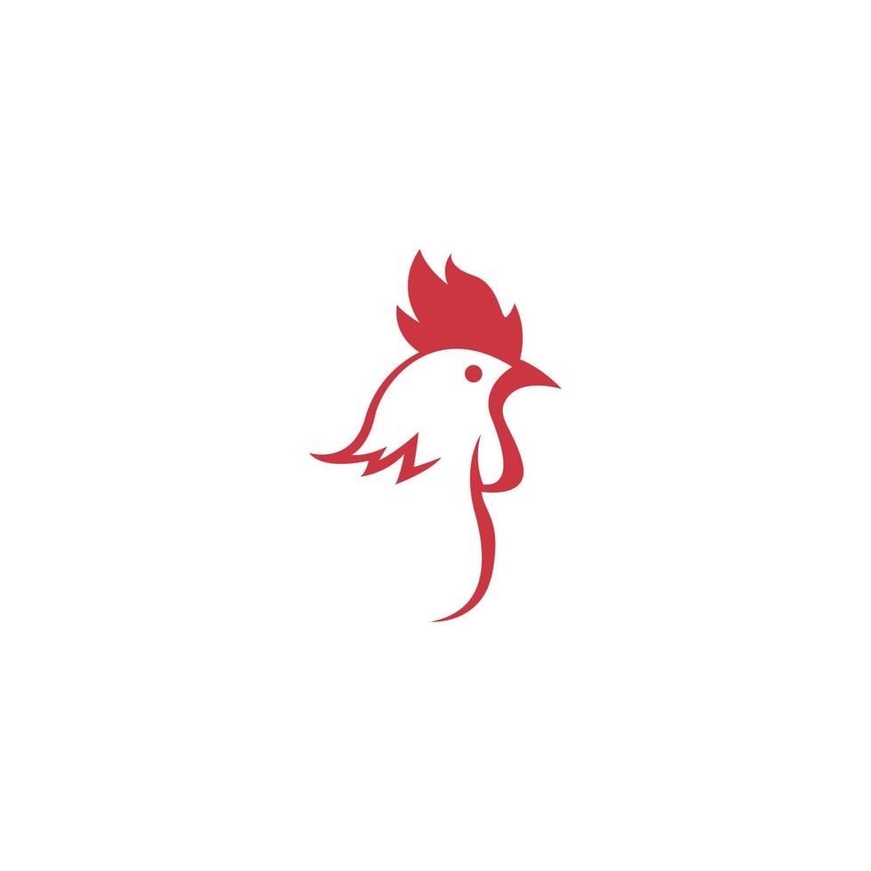 diseño de icono de logotipo de gallo vector