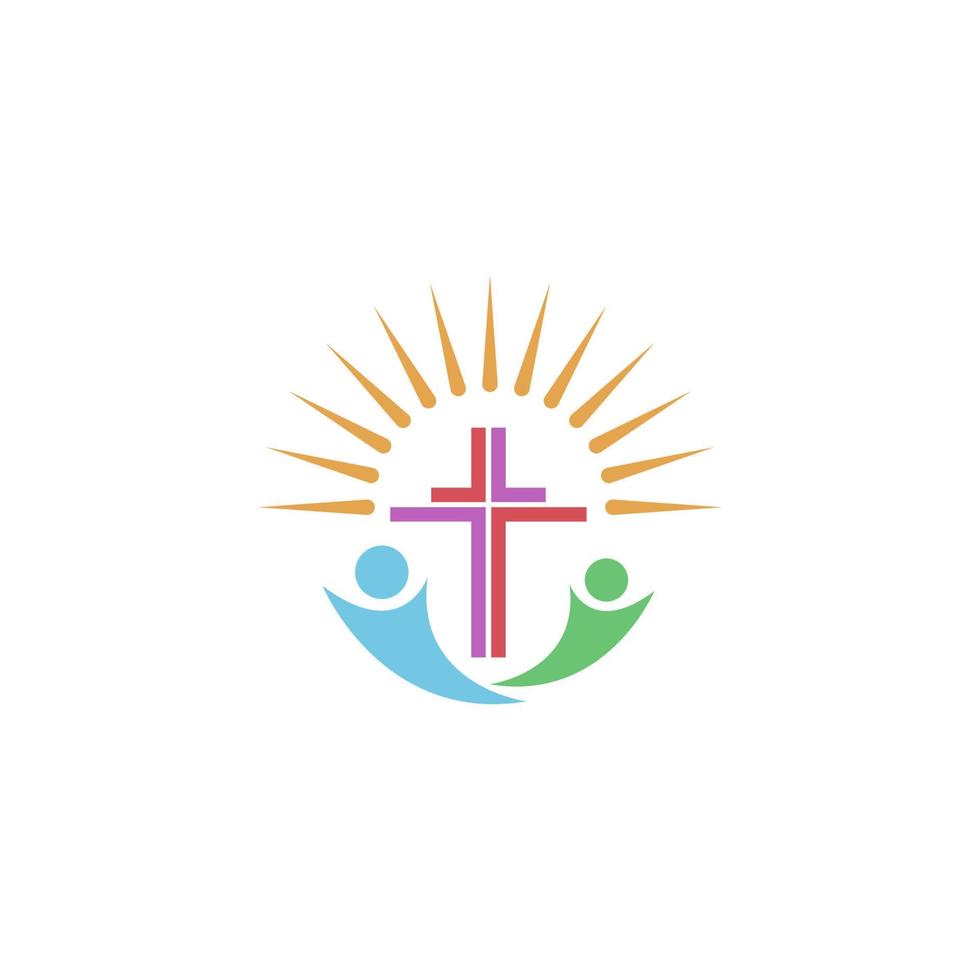 Church icon logo design vector