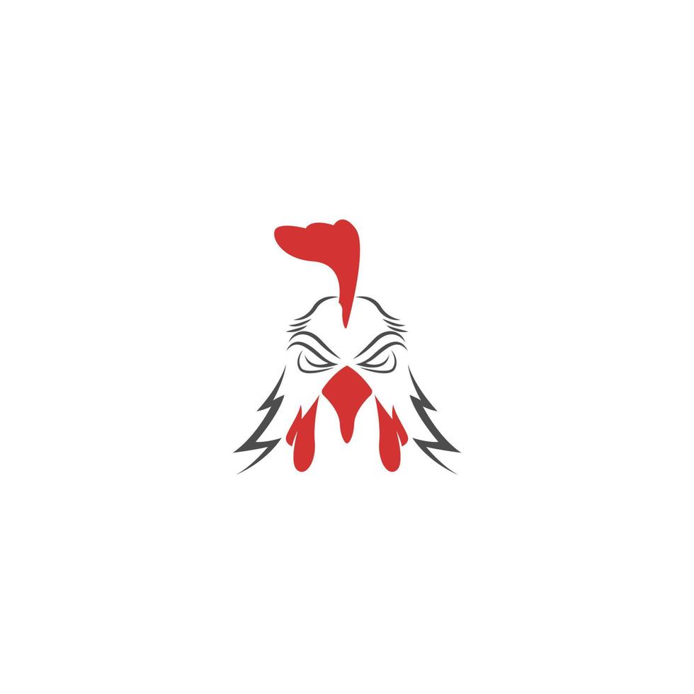 diseño de icono de logotipo de gallo vector