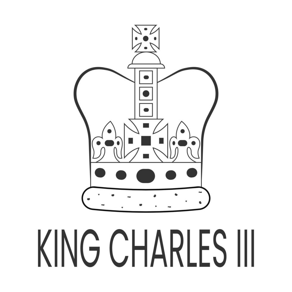 Portrait of King Charles III in profile. GVector illustration. 12681312