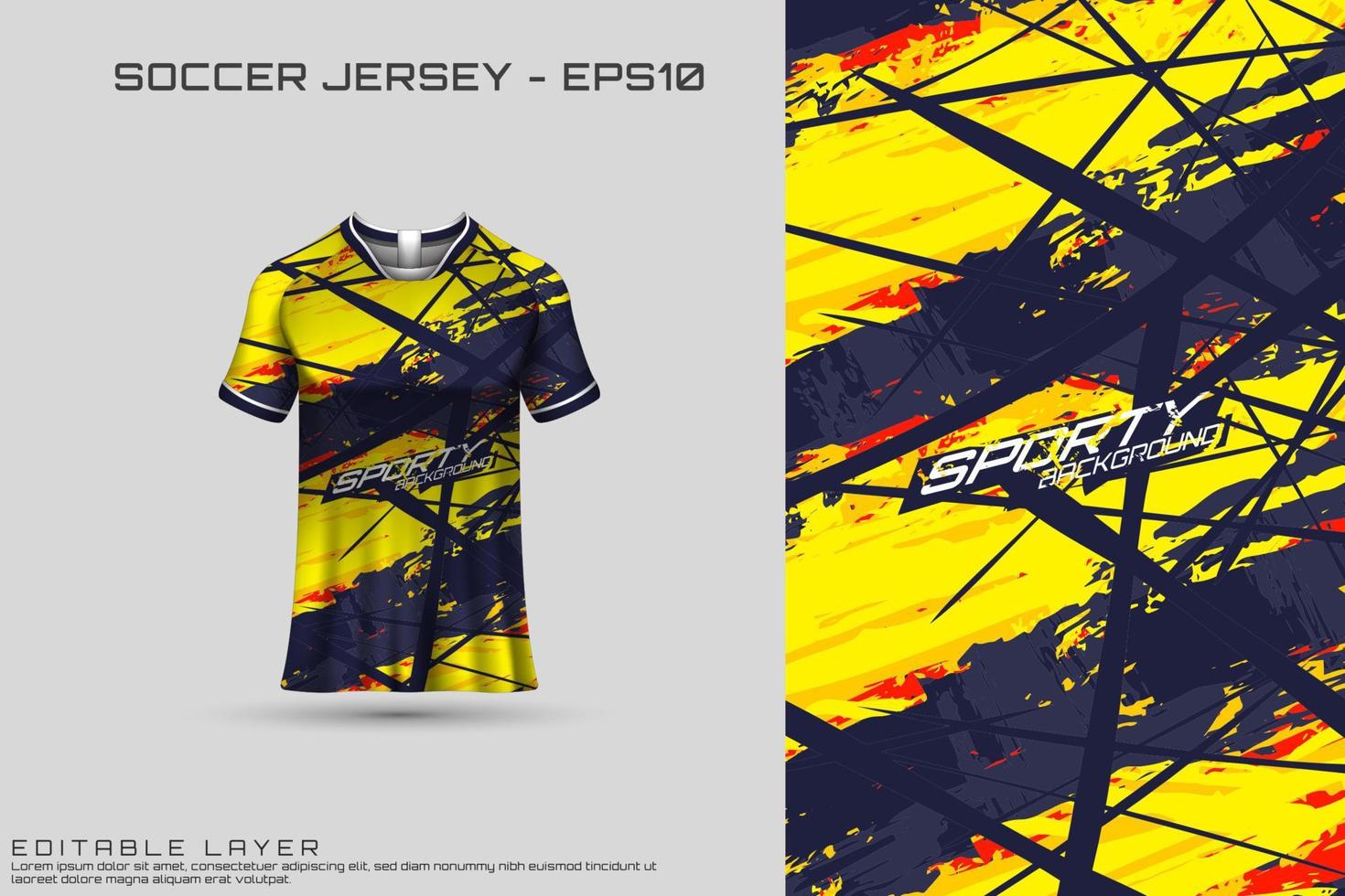 Sports jersey and t-shirt template sports jersey design vector. Sports design for football, racing, gaming jersey. Vector. vector