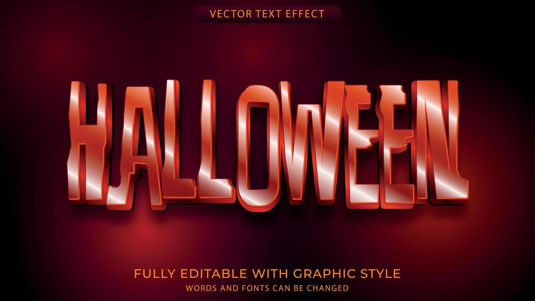 archivo eps editable de efecto de texto helloween vector