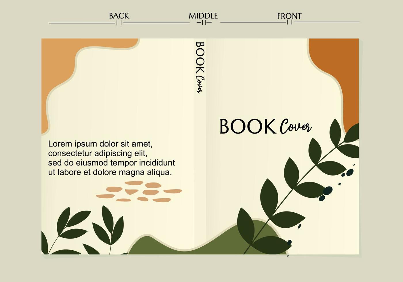 aesthetic book cover page collection. Templates with cute boho leaf.  Perfect for diary, books,journals, catalogue, planners, magazines, and  flyers. 12681660 Vector Art at Vecteezy