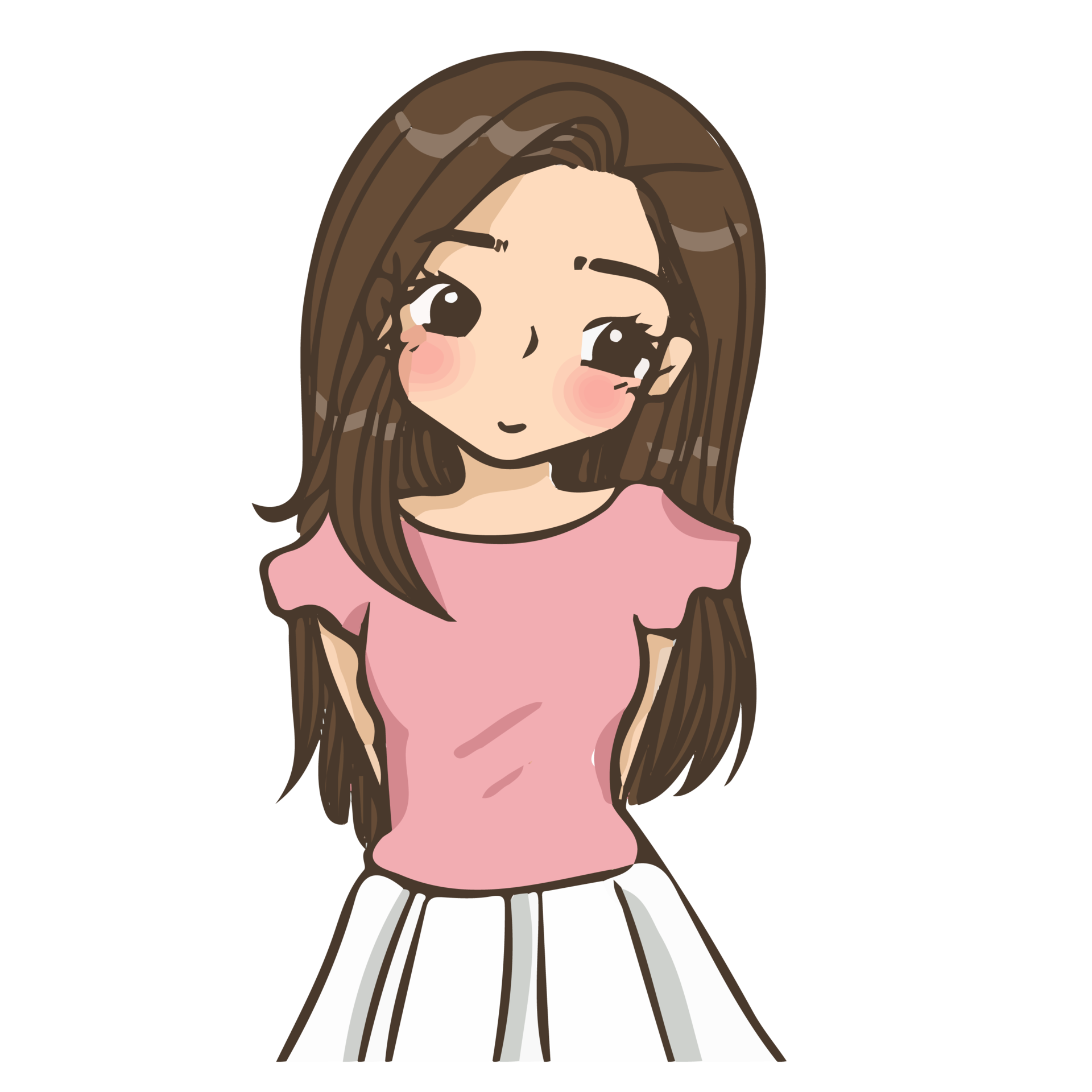 Uma linda garota de anime estilo kawaii de desenho animado garota de estilo  anime ai gerada