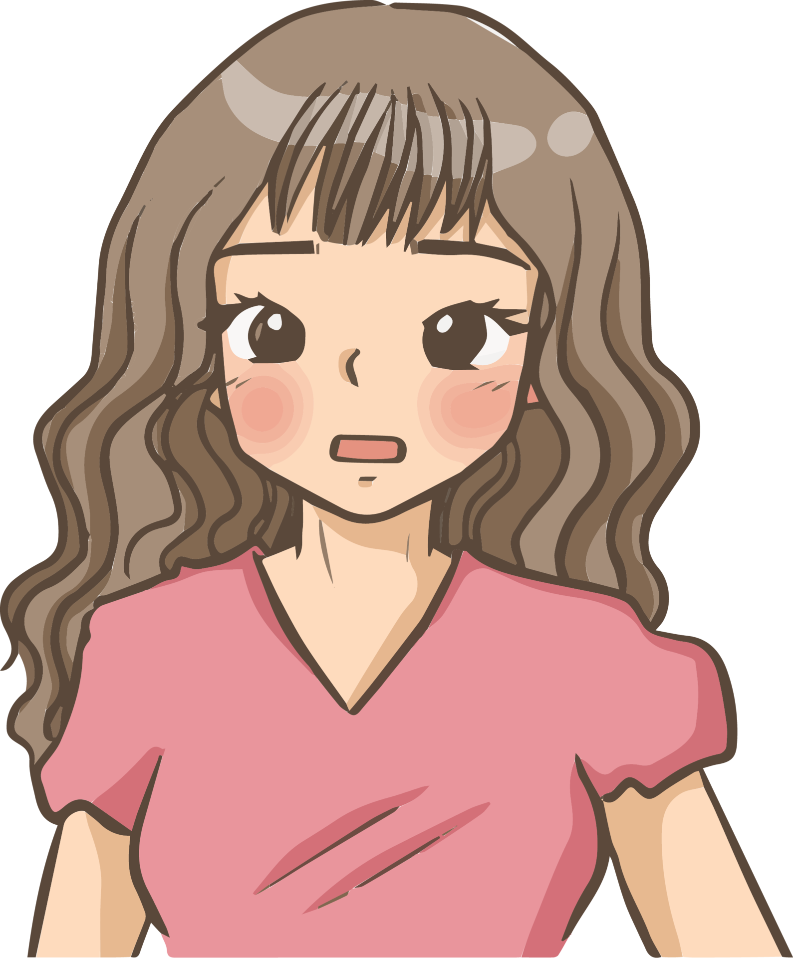Free girl cartoon cute kawaii anime illustration clip art character chibi  drawing manga 12681674 PNG with Transparent Background