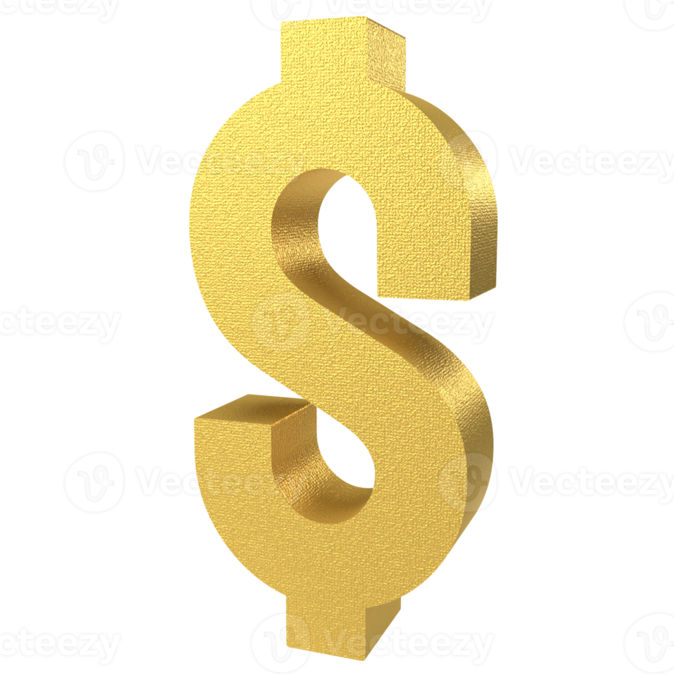 The gold  dollar  symbol png image