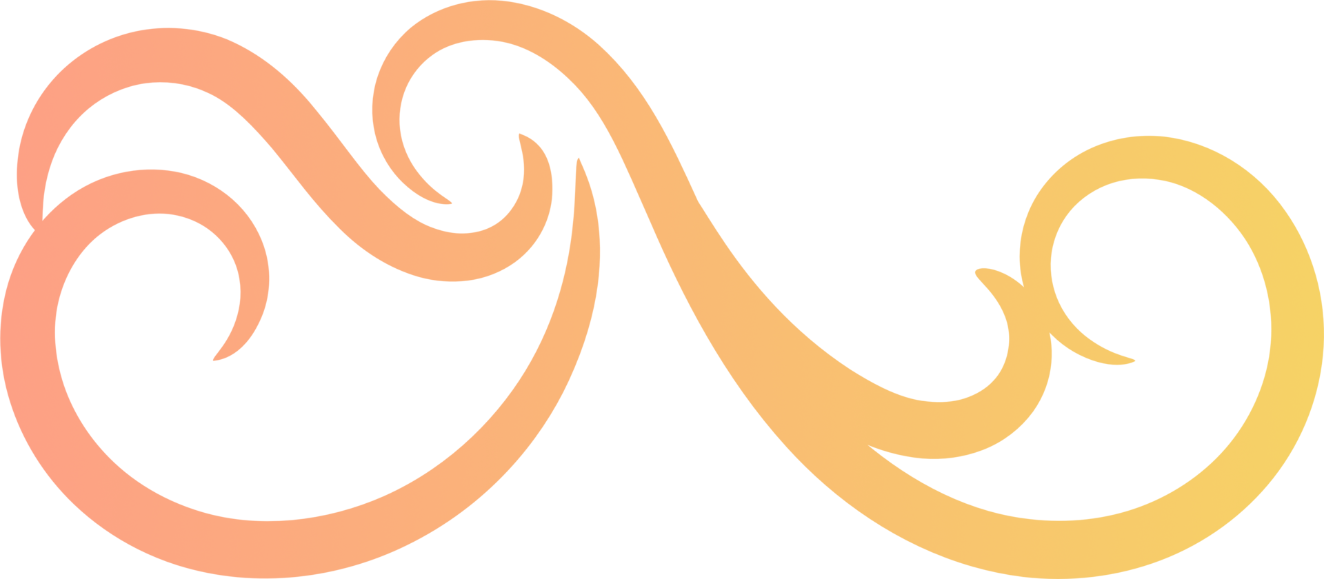 Calligraphic swirl border png