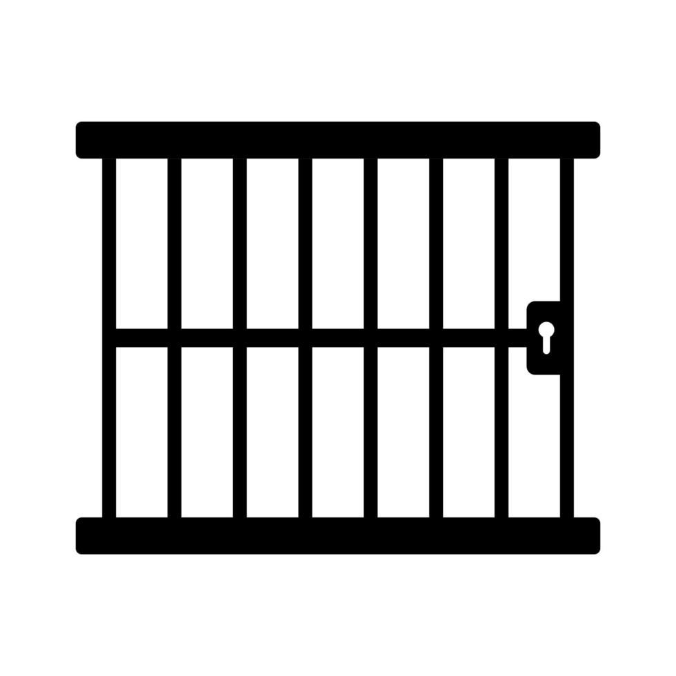 Black Jail and Prison Icon Vector for Law, Judgement , and Justice Element Illustration