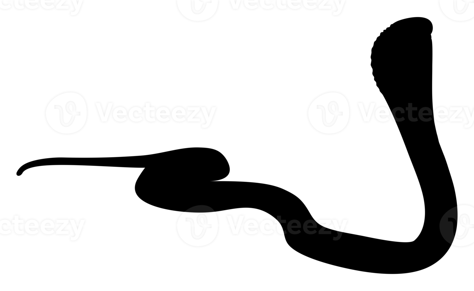 silueta de la serpiente cobra para logotipo, pictograma, sitio web o elemento de diseño gráfico. formato png