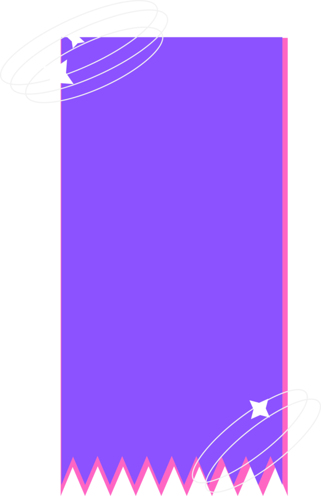 Blank page decoration pink purple style png