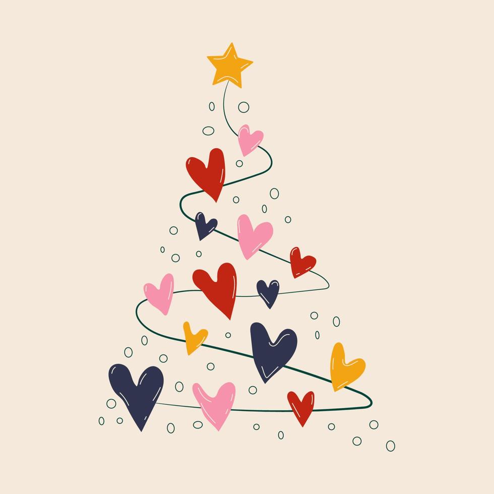 árbol dibujo invierno navidad vector silueta